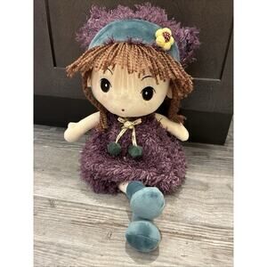 Kawaii 17” Plush Girl Doll HWD Japanese Anime Style Stuffed Toy Cute Gift Dress